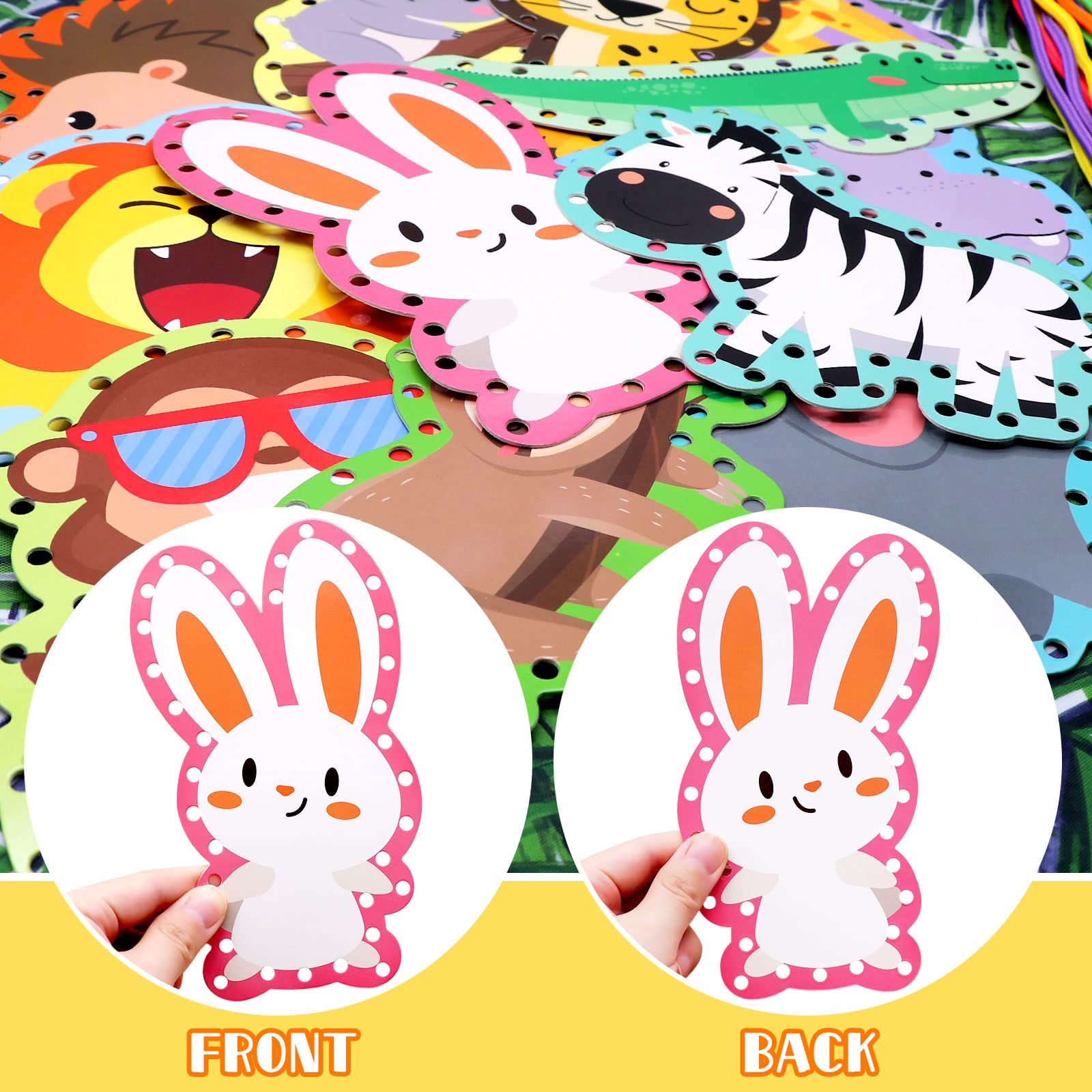 Dapaqami lion lacing card helping kids develop focus and color recognition.