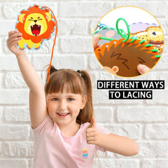 Dapaqami zebra lacing card supports pattern recognition and creativity.