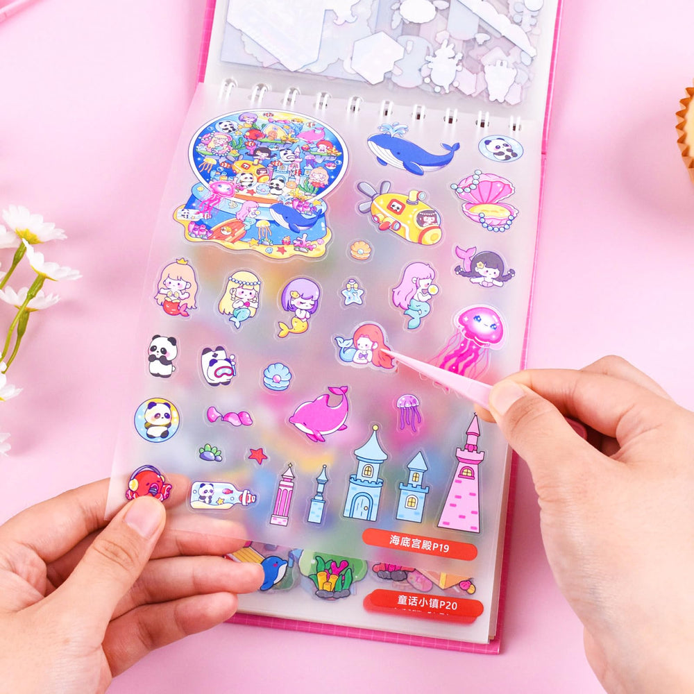 DAPUTOU 3D house sticker kit enables versatile scenes for creative room decoration.