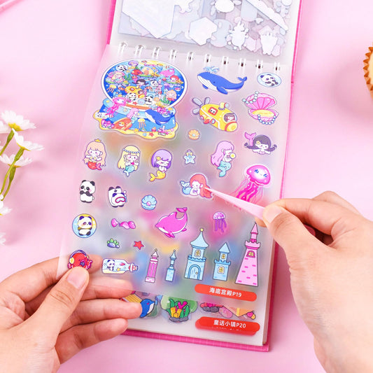 DAPUTOU 3D house sticker kit enables versatile scenes for creative room decoration.