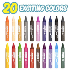 Darice jumbo crayons with kid-friendly grip easy to hold for small hands