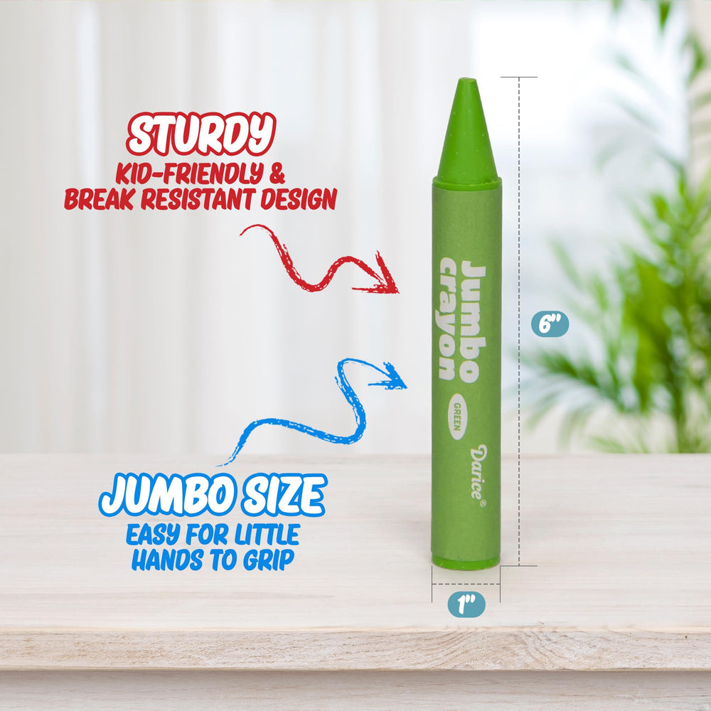 Darice glitter crayons are washable for easy cleanup