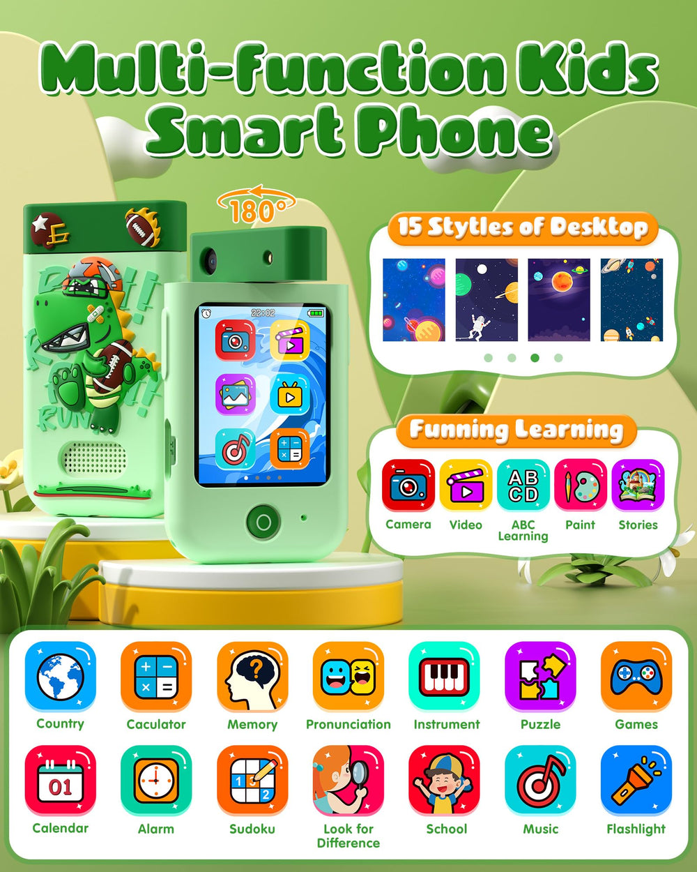DARME phone with rotatable camera for quick switching and fun photos