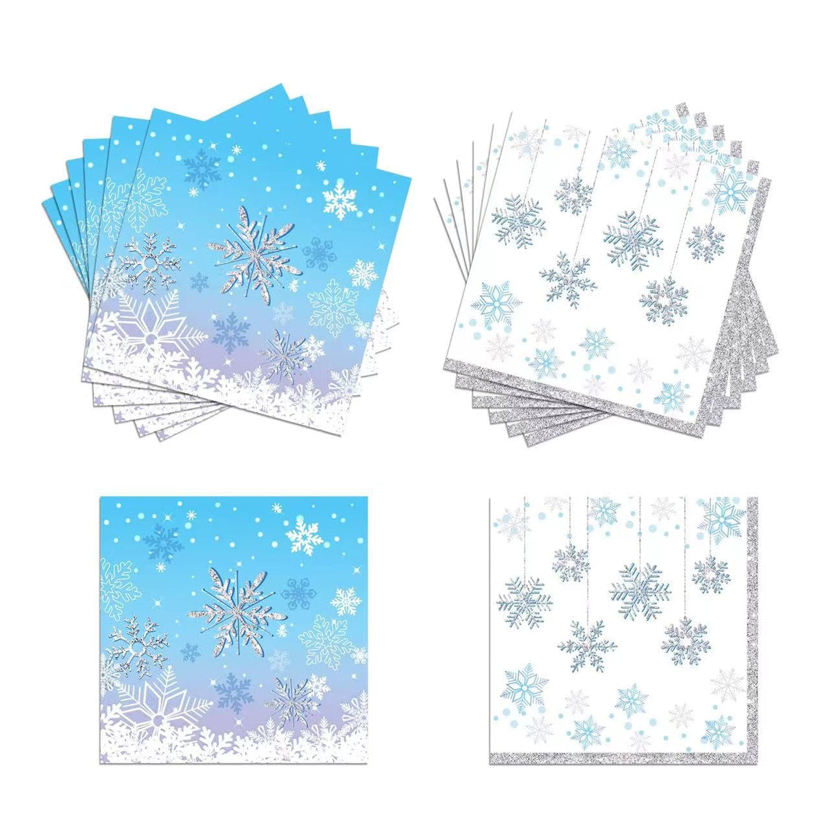Darneidra Display winter wonderland napkins pack for festive table setting