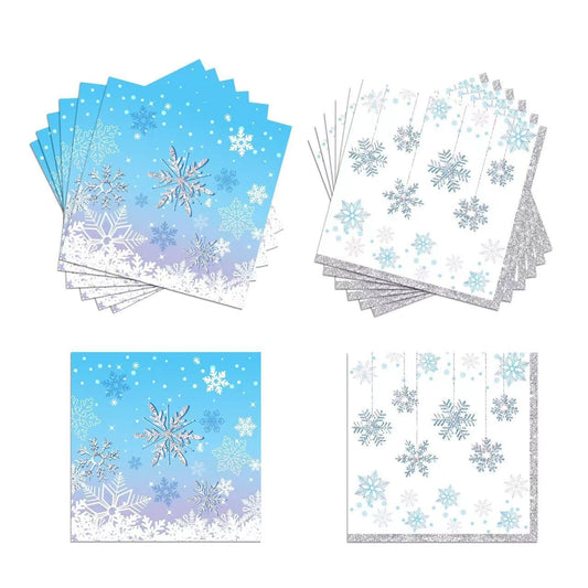 Darneidra Display winter wonderland napkins pack for festive table setting