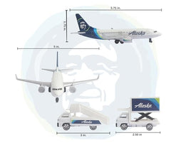 Daron Alaska Airlines airport playset vehicle 1 for busy apron scenes