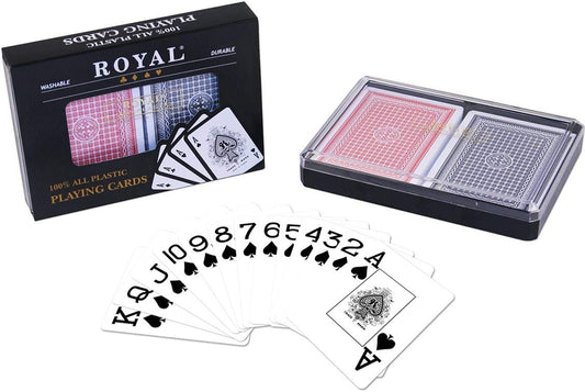 DA VINCI Royal Poker plastic cards, waterproof and washable for outdoor play.