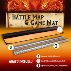 Da Vinci's Room square grid dry erase Overlay for precise tactical play.