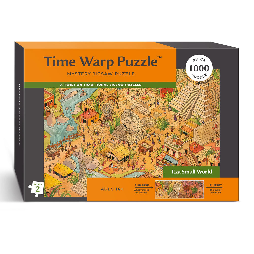 Da Vinci's Room Time Warp Sunrise-to-Sunset box art invites calm weekend puzzling.