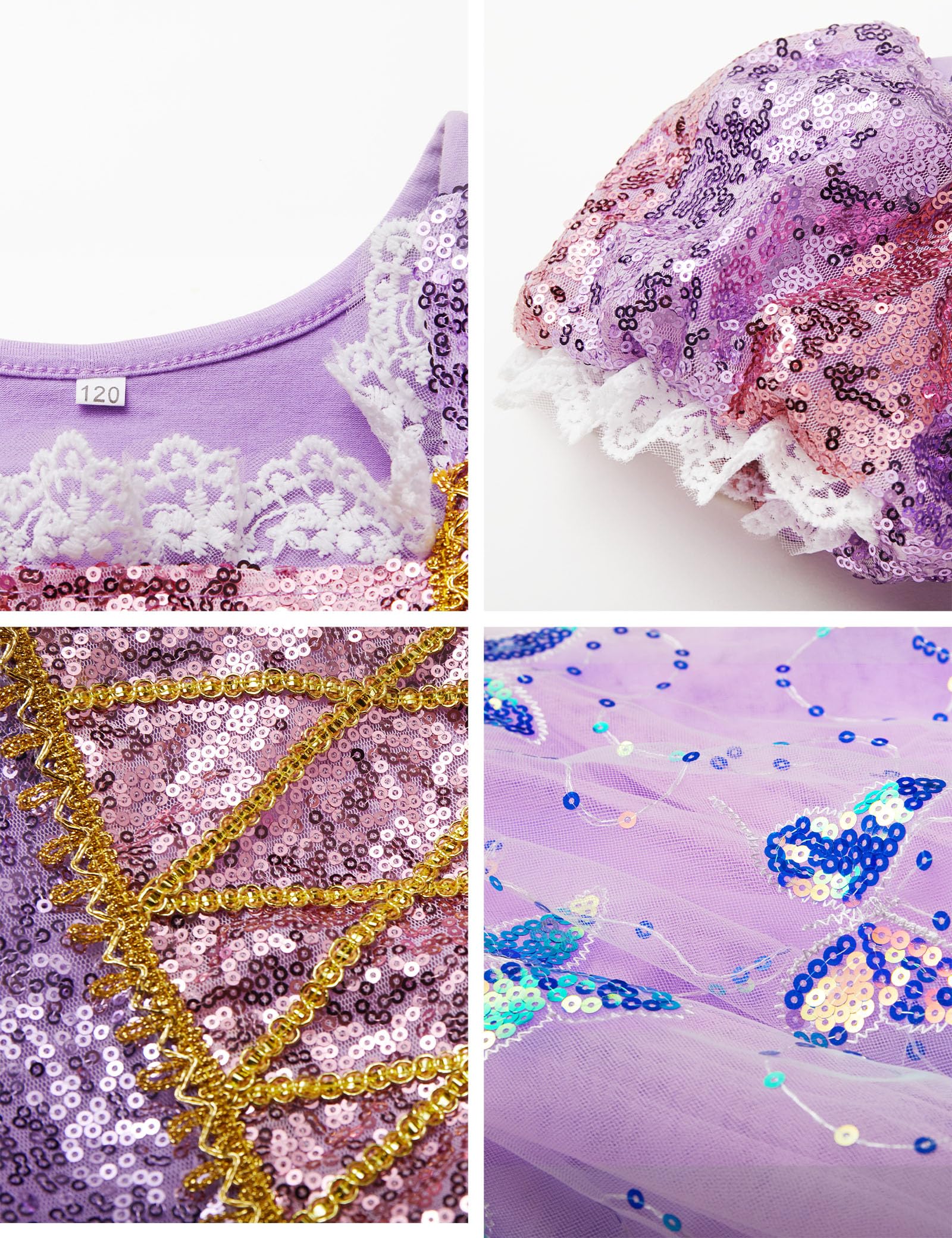 Davvew purple-toned princess dress for dreamy fairy-tale styling