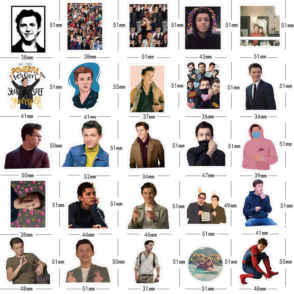 DAWINRK Tom Holland stickers on a cup for party-ready flair