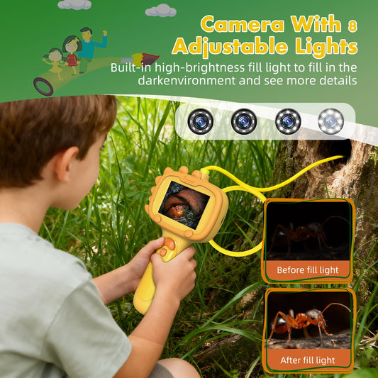 Daxiongmao borescope with 2.6 ft tube reaching tight spaces for discovery.
