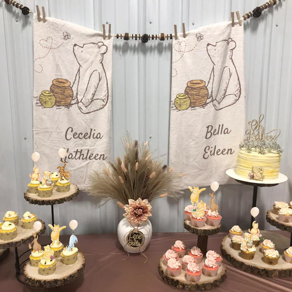 DAYIMG Oh Baby display with Winnie toppers for newborn gatherings