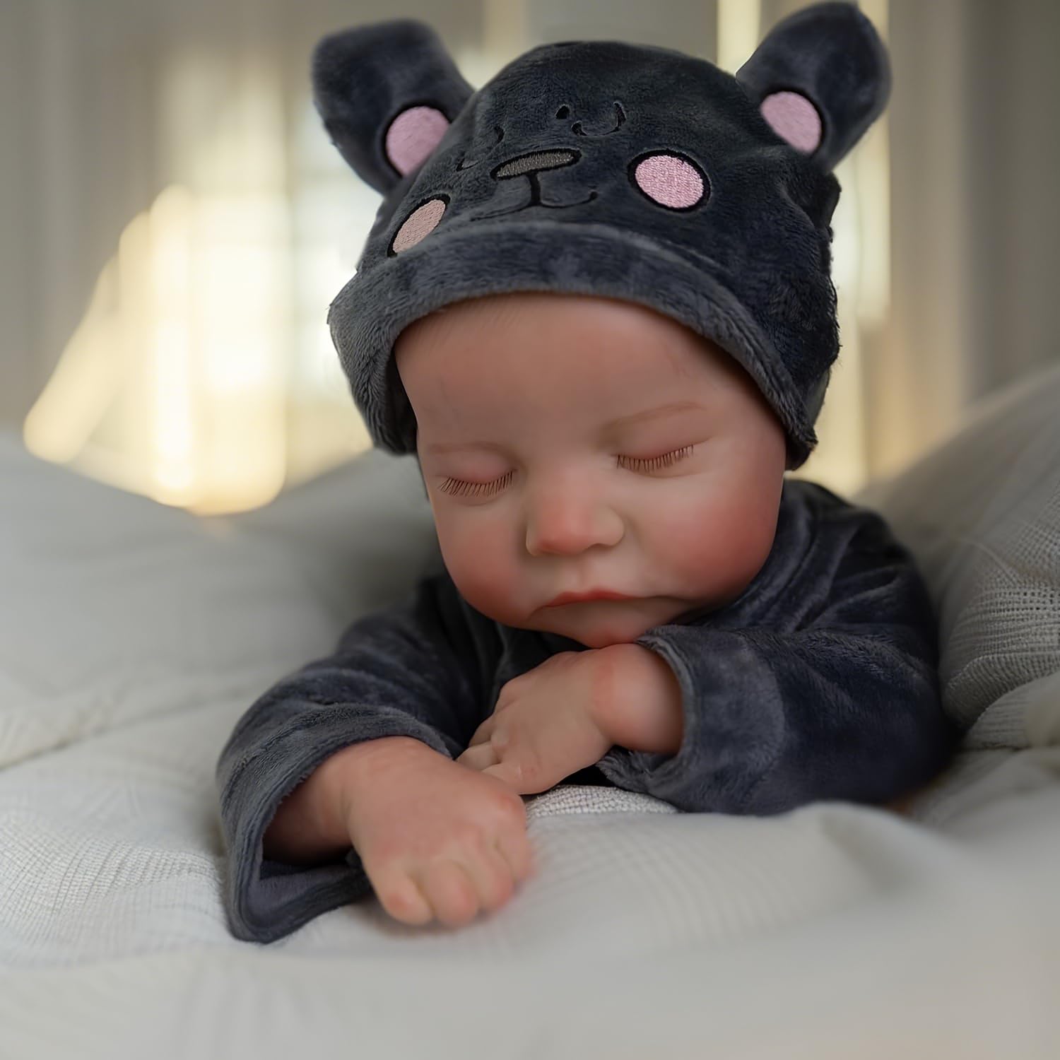 DAYOFF KIDS Reborn doll features realistic diaper-area detail for completeness.