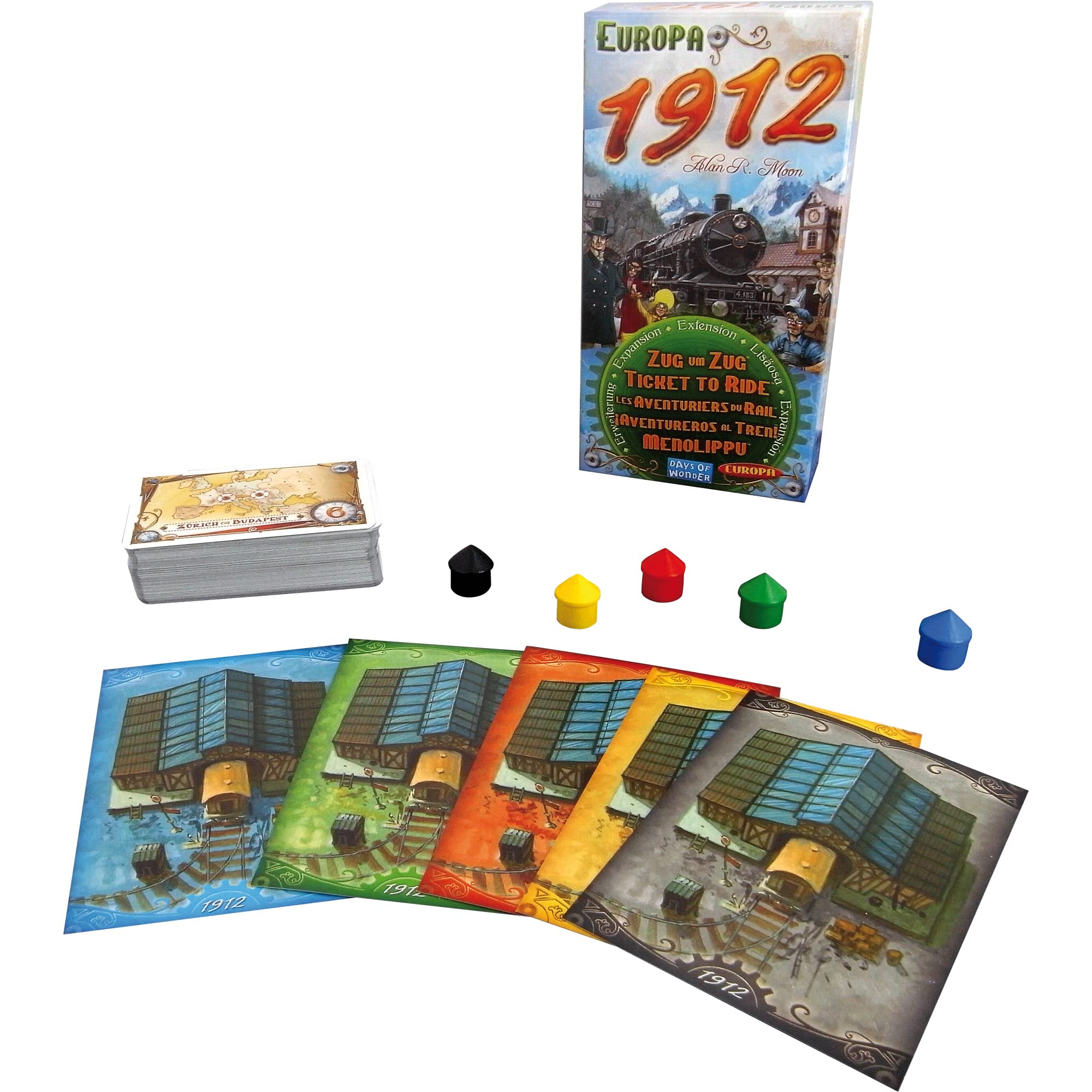 Days of Wonder Ticket to Ride Europa 1912 expansion destination tickets for expanded routes