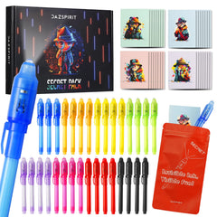 DazSpirit 32-pack invisible ink pens for hidden class messages and clues