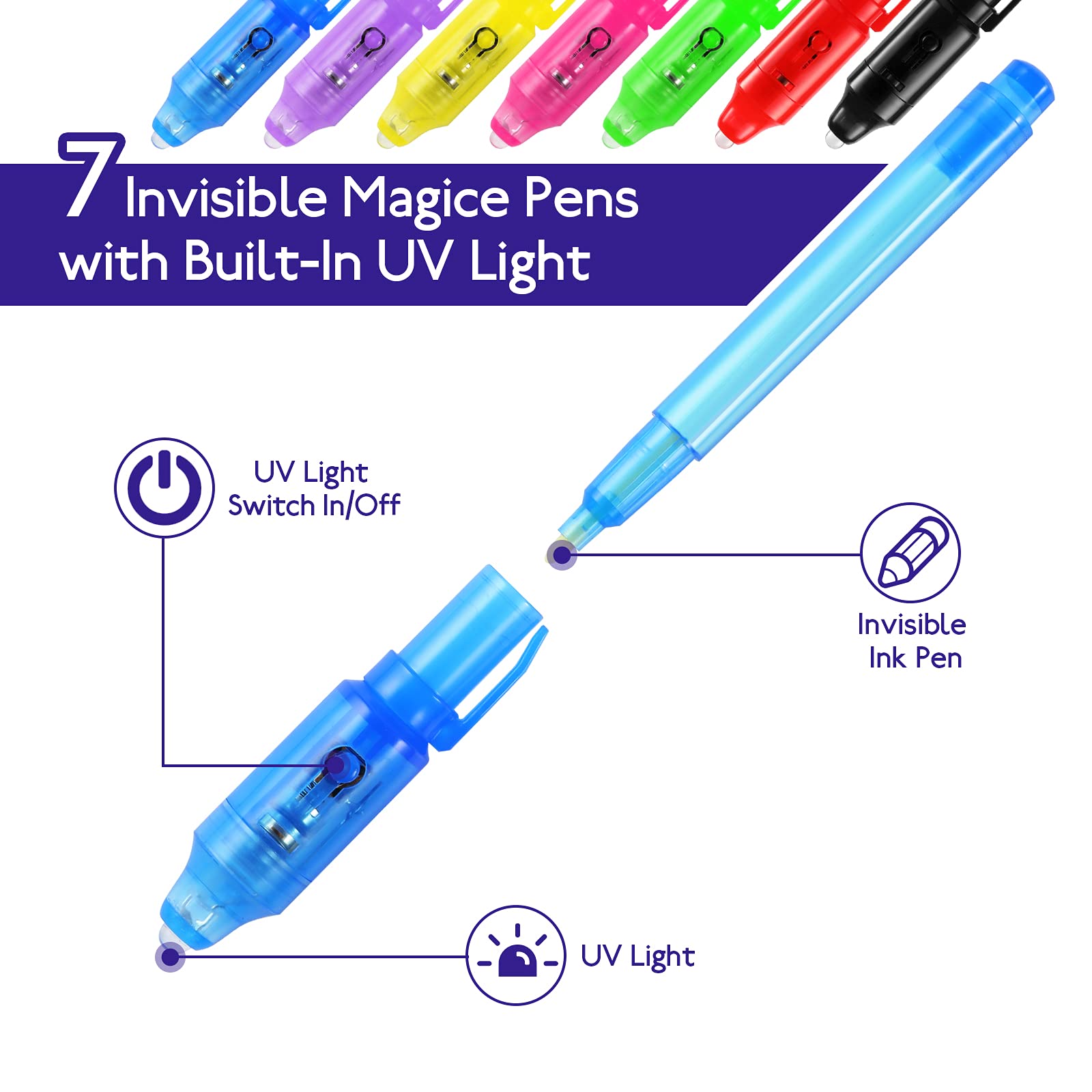 DazSpirit six shell color pens for colorful party favors.