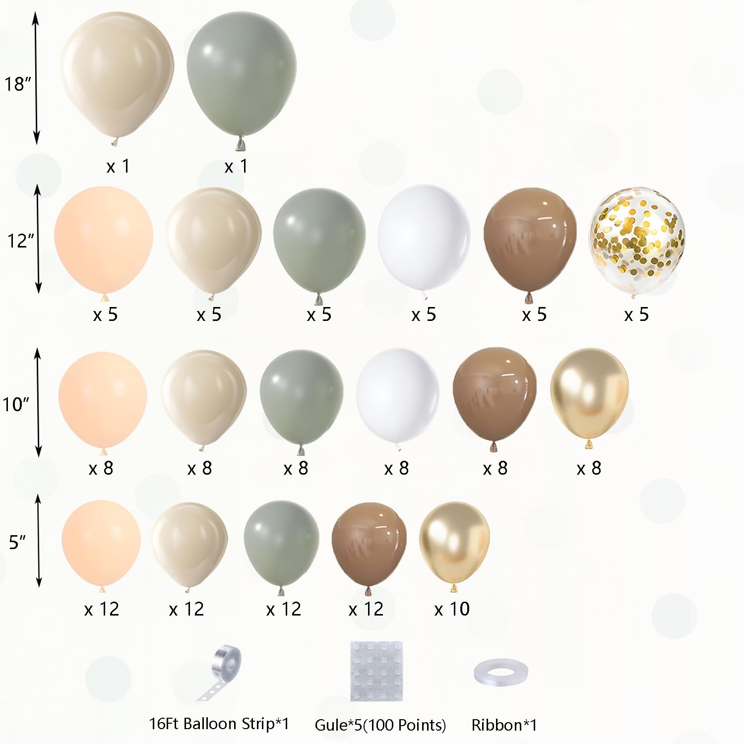 DBKL cream and white sand balloons arrangement ideal for weddings