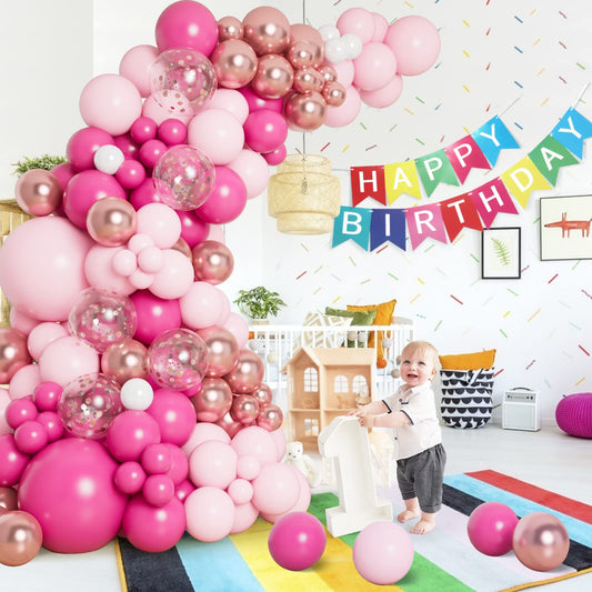 DBKL balloons in varied sizes in pink white and rose gold for versatile decor