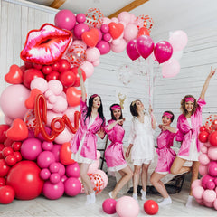 DBKL love lips foil balloon adds a playful focal point for celebrations.
