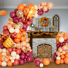 DBKL maple leaf foil balloon adds seasonal charm and a bold focal point.
