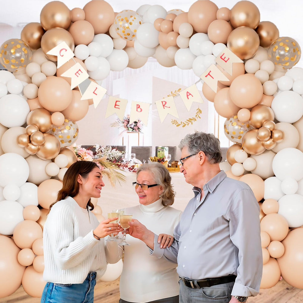 DBKL metallic confetti balloons detail adds subtle festive sparkle