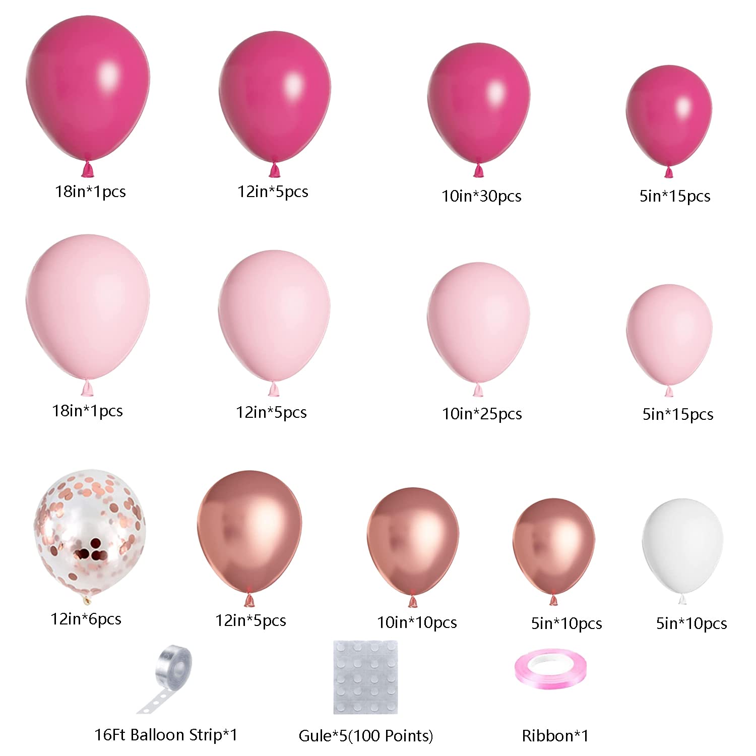 DBKL rose gold confetti balloons add sparkle to celebrations