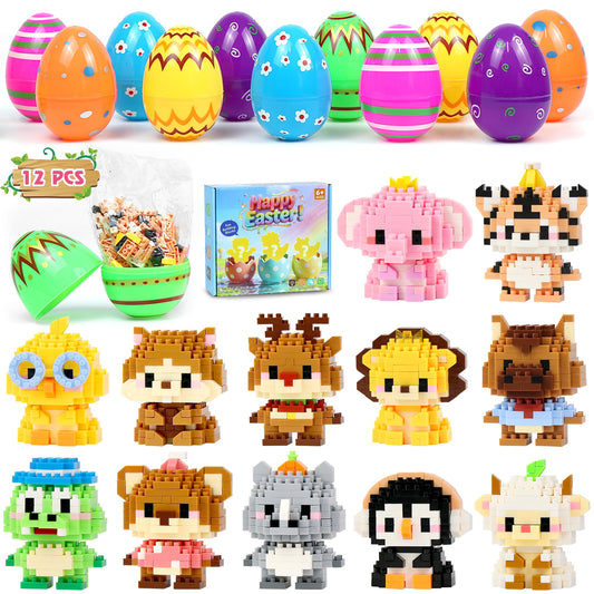 DBPBToU Easter animal blocks pack: colorful mini figures for cooperative play.
