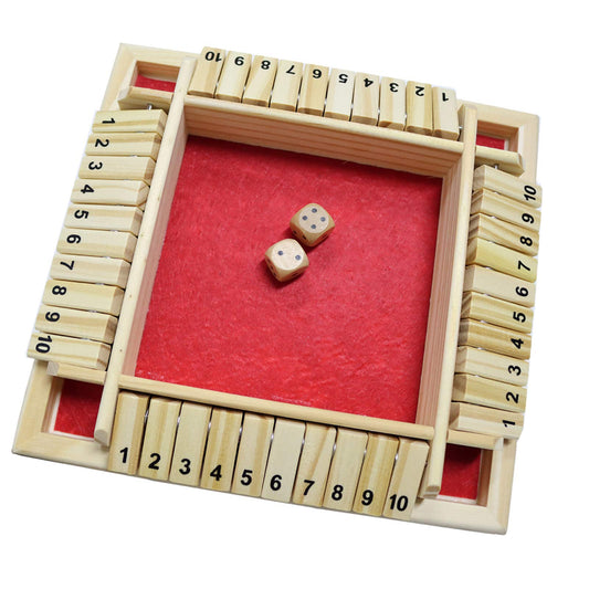 DC-BEAUTIFUL Shut The Box wooden board for durable family game nights