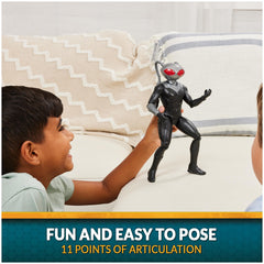 DC Comics Black Manta 12-inch figure with 11-point articulation for versatile poses.