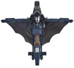 DC Comics Batcycle back button triggers seamless transformation.