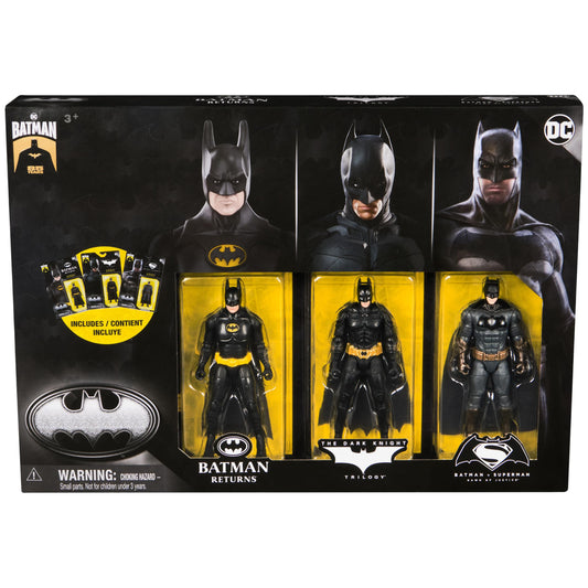 The Dark Knight figure in the 85th 3-pack with cape for authentic styling