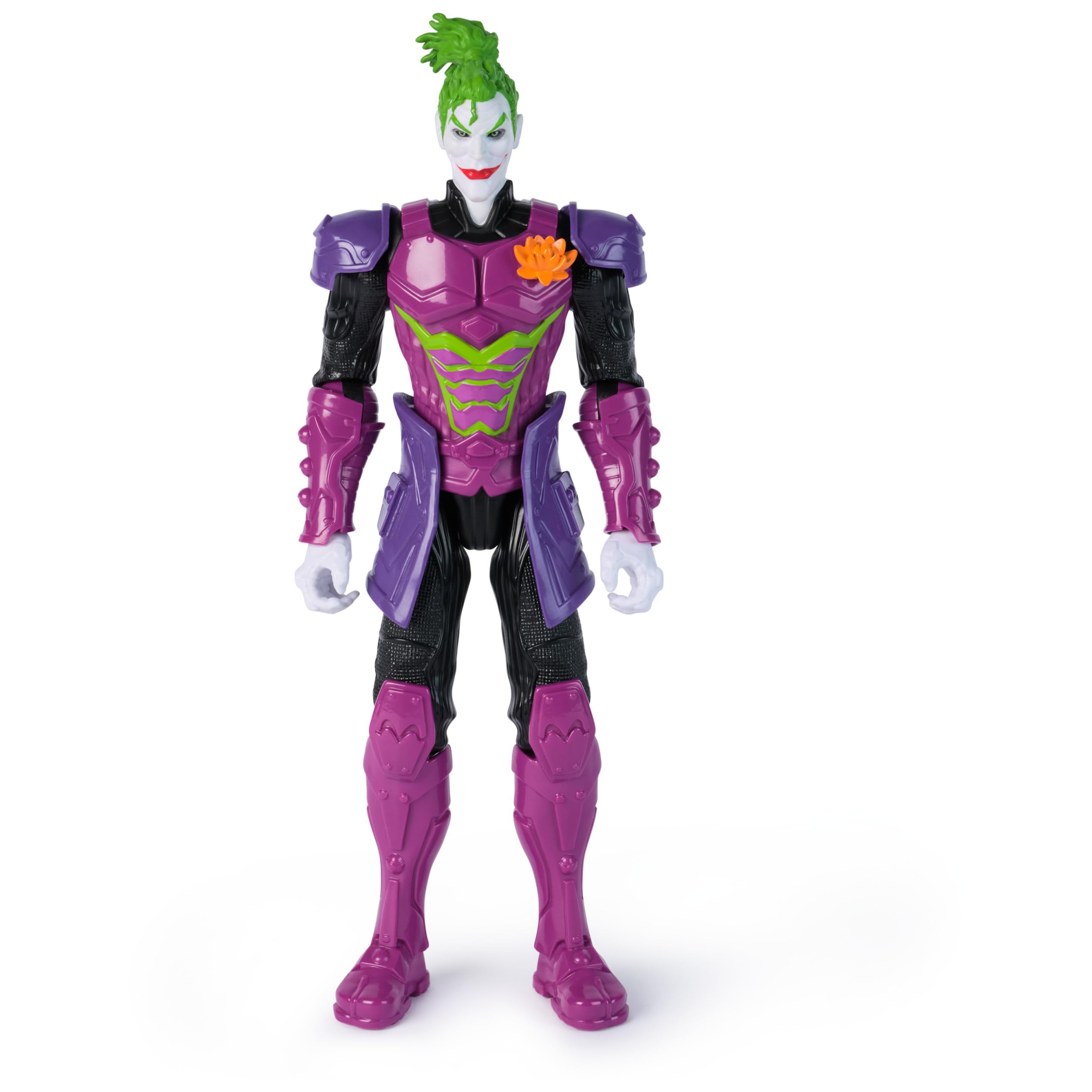 Detail shot of ninja outfit and mask on DC Comics Joker figure