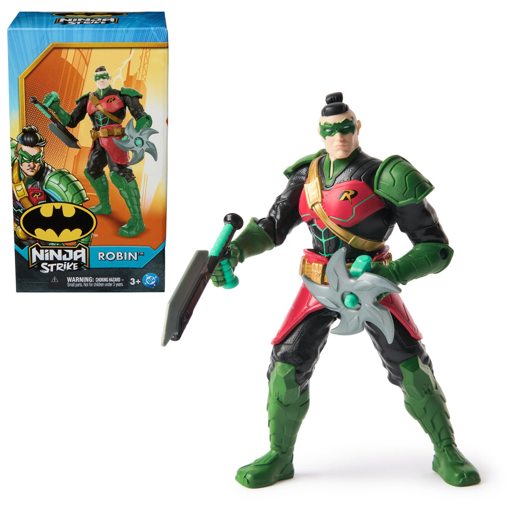 DC Comics Batman Ninja Strike Robin action figure showcases dynamic 6-inch pose for imaginative battles.