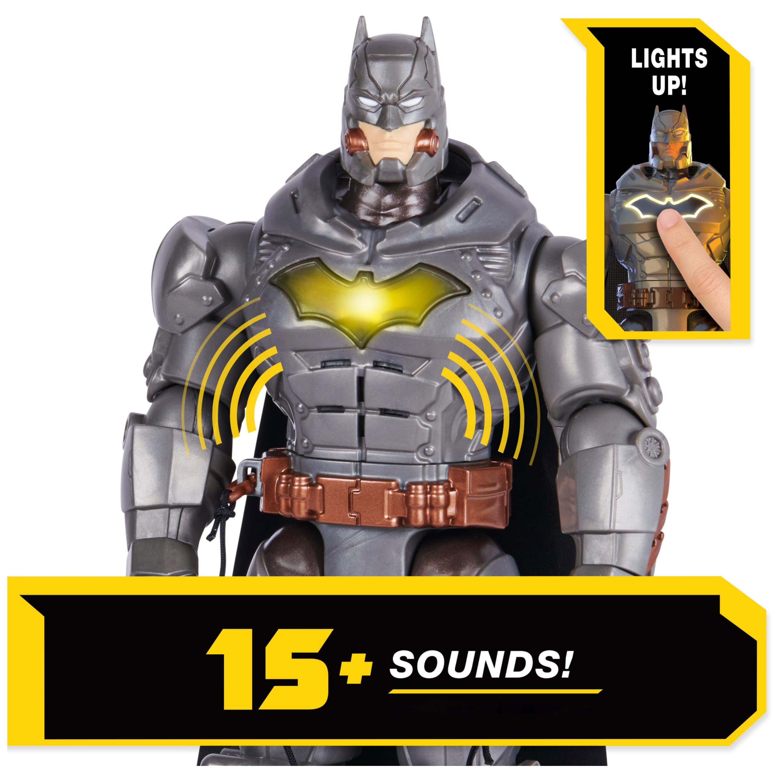 DC Comics Battle Strike Batman close-up showing sculpt detail and comic styling.