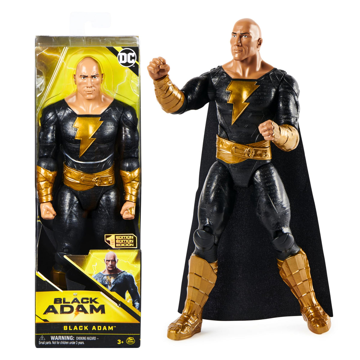 DC Comics Black Adam 12-inch figure front pose for dynamic play and display