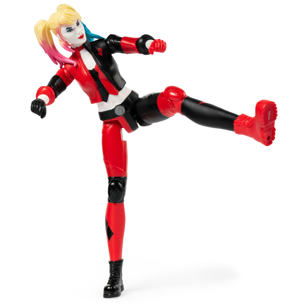 DC Comics Harley Quinn 12-inch action figure with 11-point articulation enables dynamic poses.