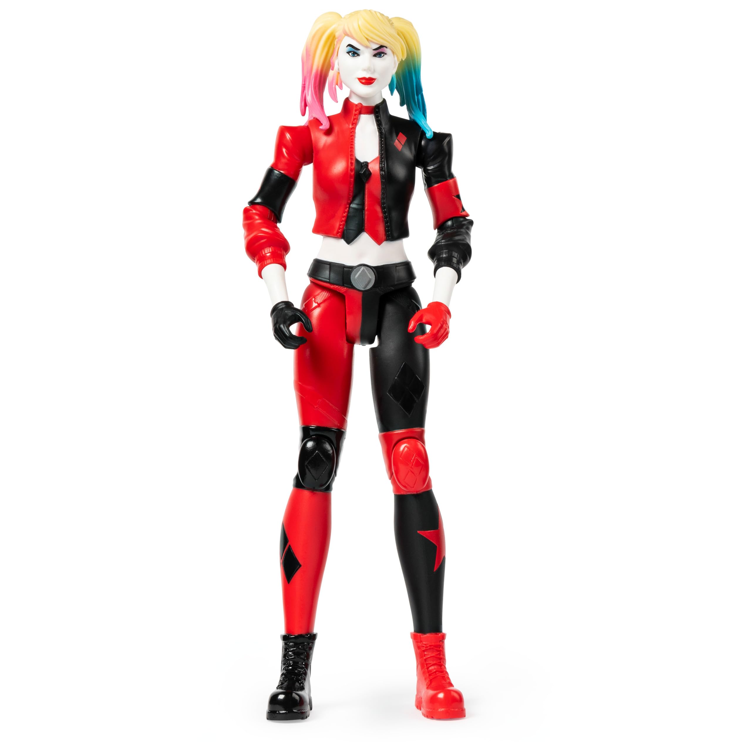 DC Comics Harley Quinn 12-inch action figure posing for imaginative play and display.