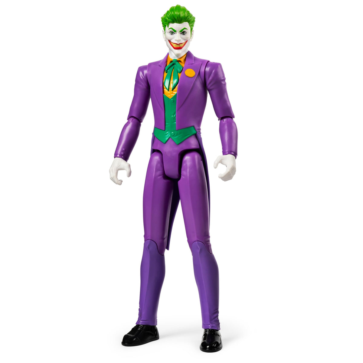 DC Comics Joker 30 cm figurine front view with articulated joints for dynamic posing.