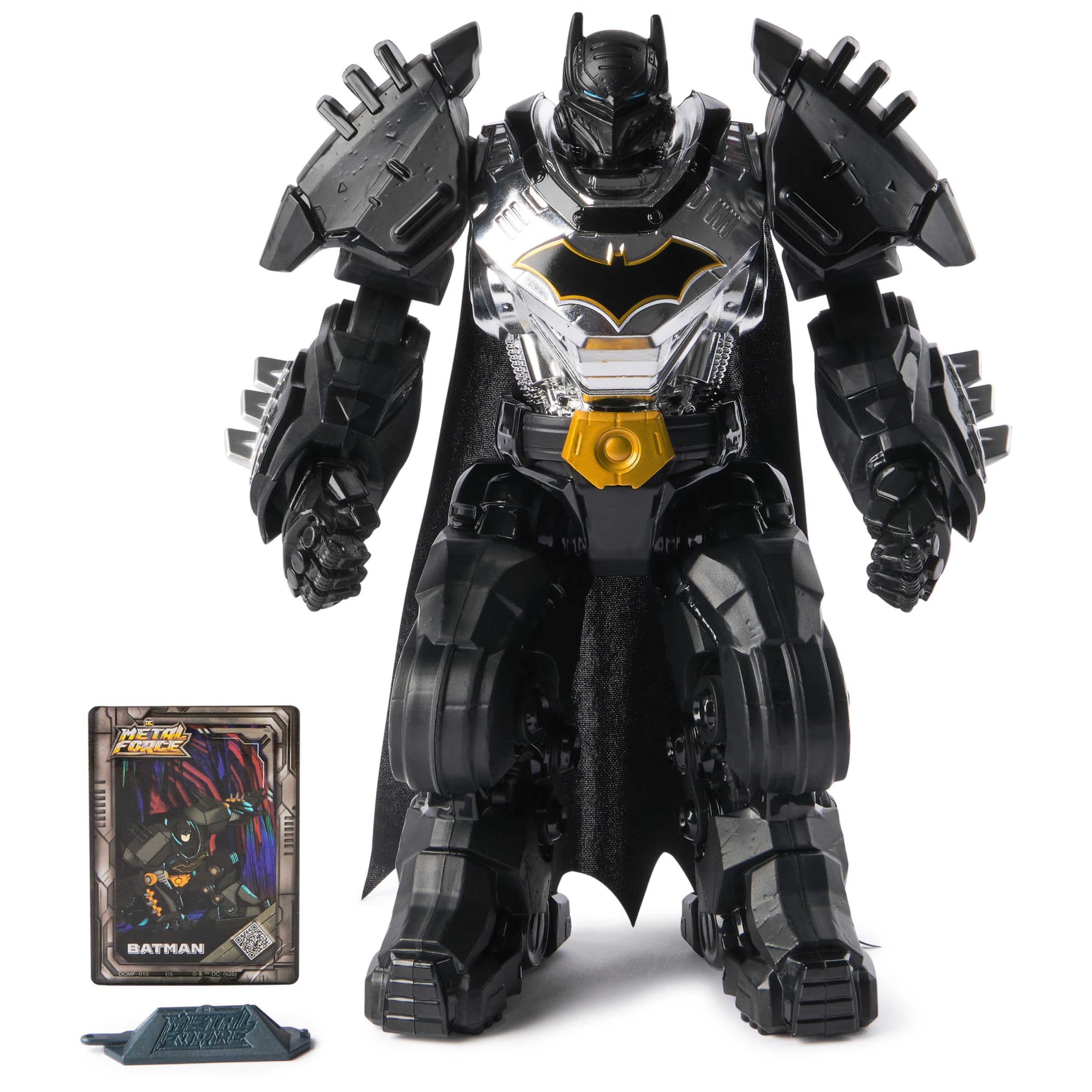 DC Comics Metal Force Batman 12-inch figure for display-ready action play.