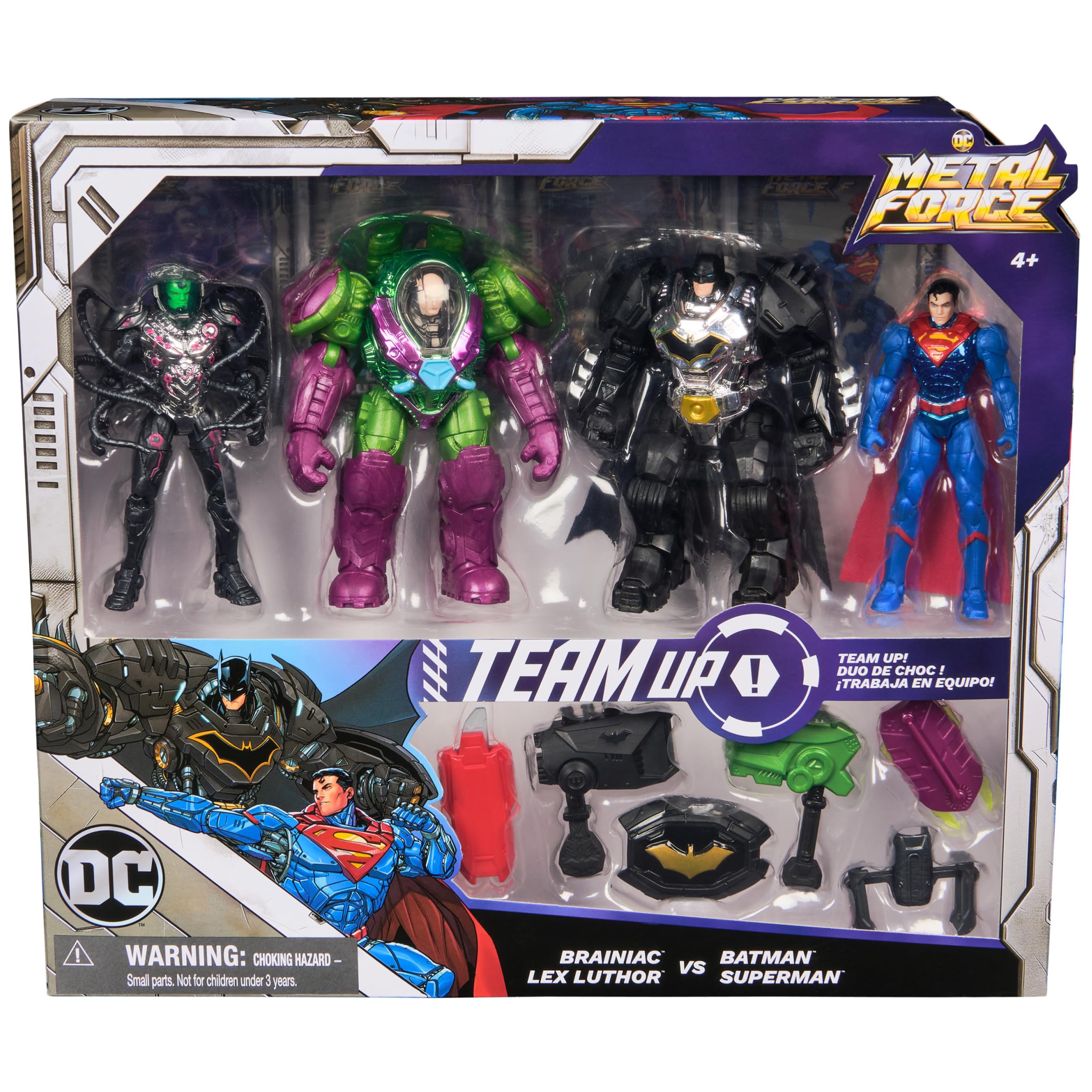 DC Comics Metal Force Lex Luthor figure in armor for action duels
