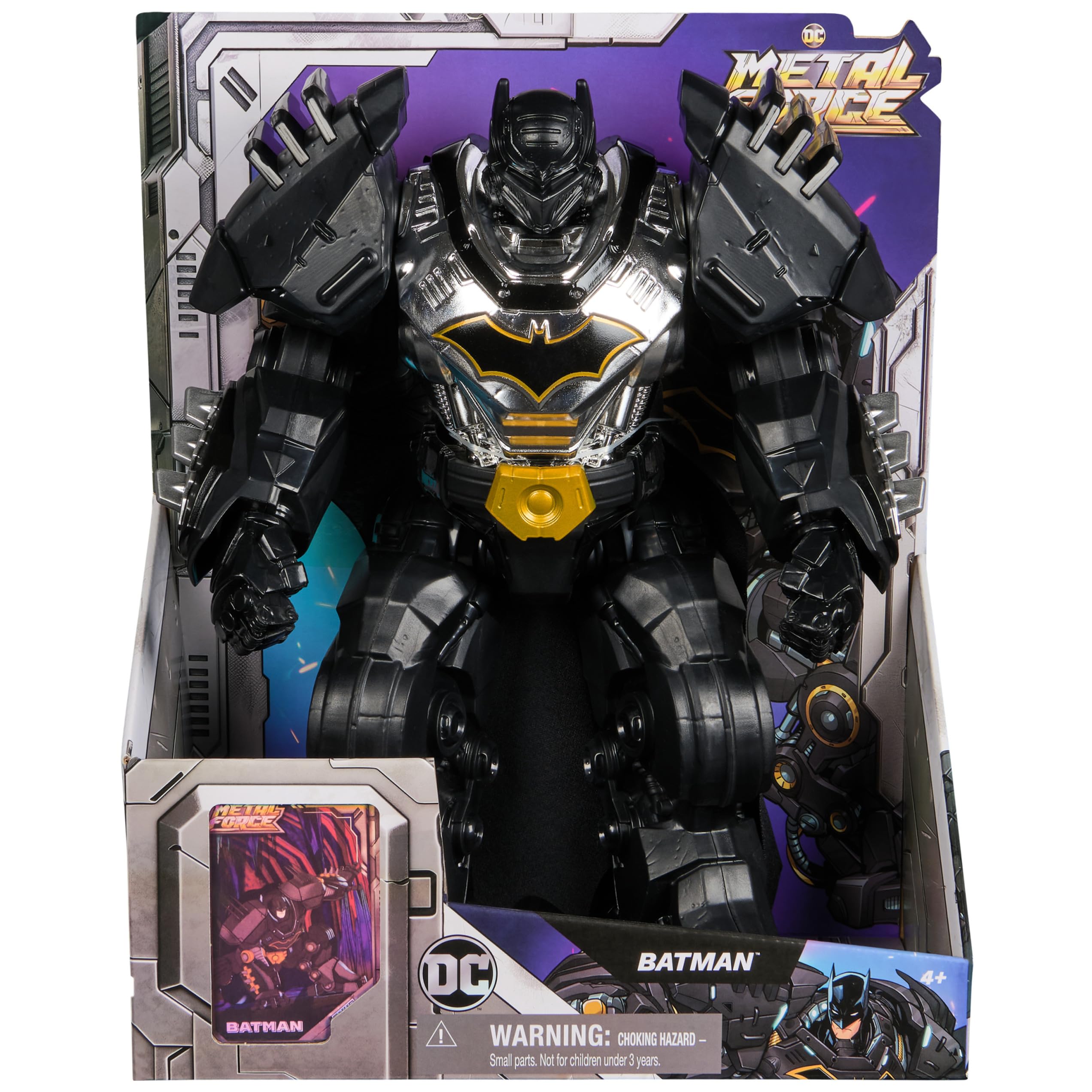 DC Comics Metal Force Superman 12-inch figure ideal for dynamic battles and display.