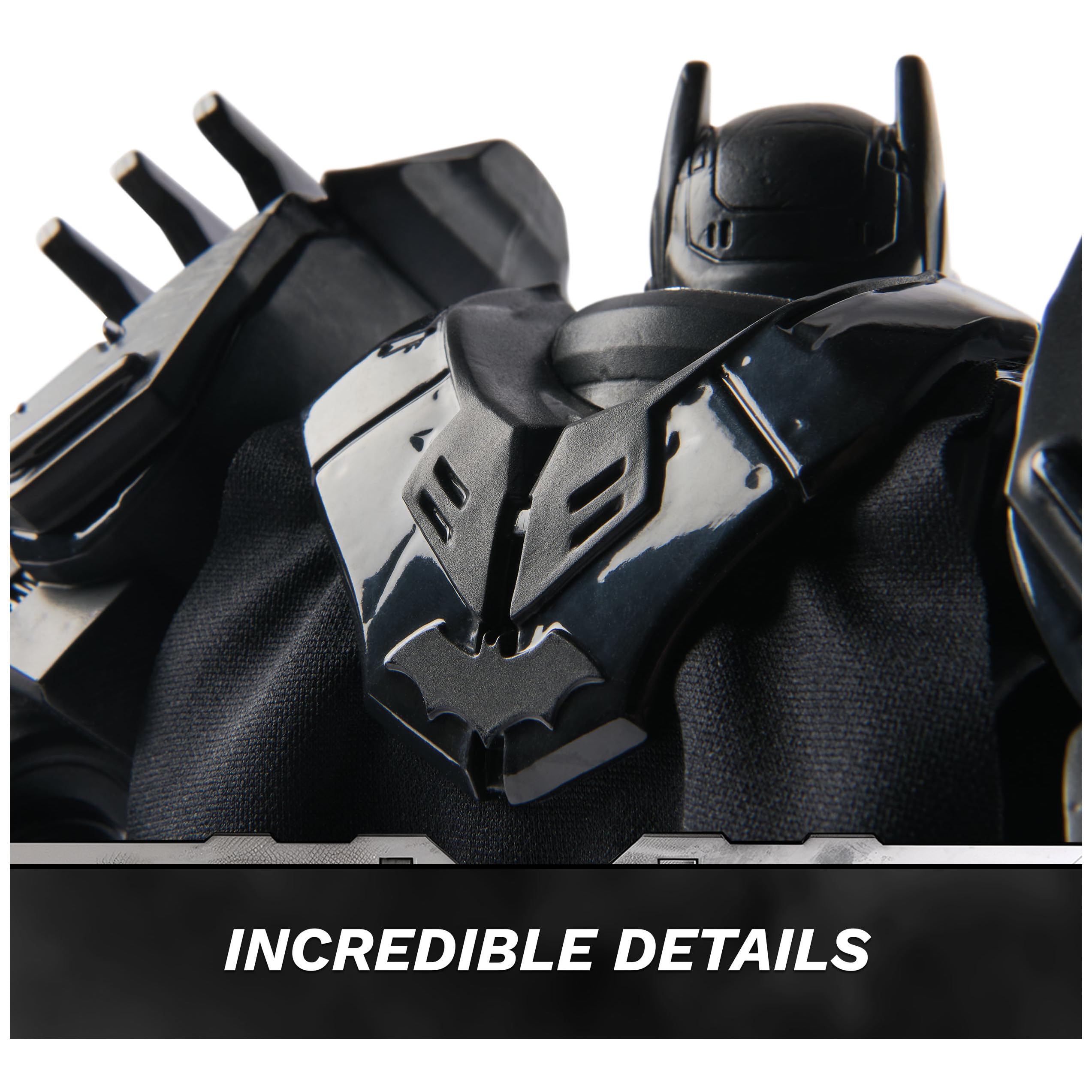 DC Comics Metal Force Superman armor detail shows shine and strength in hand.