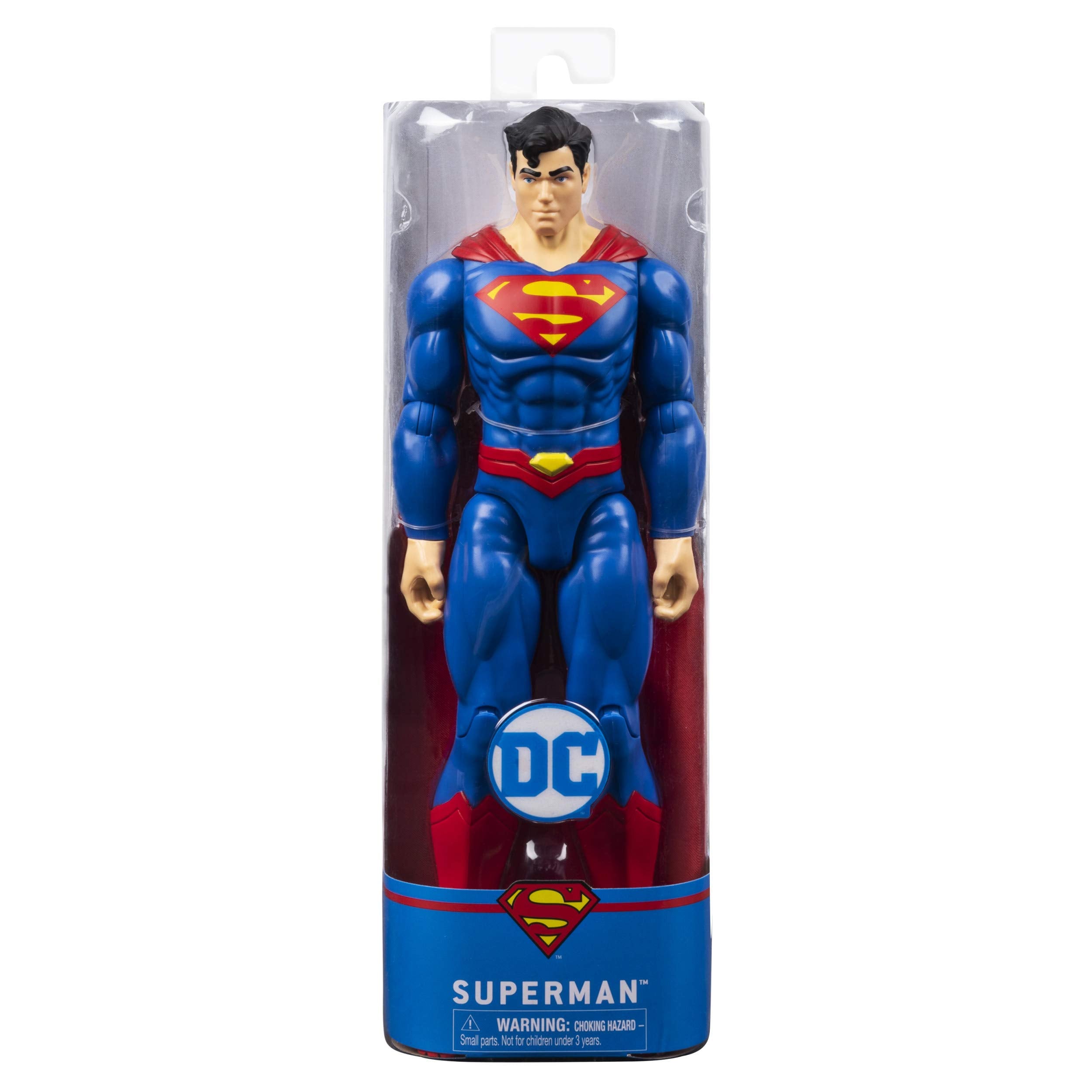 DC Comics Superman figure encourages imaginative battle storytelling.