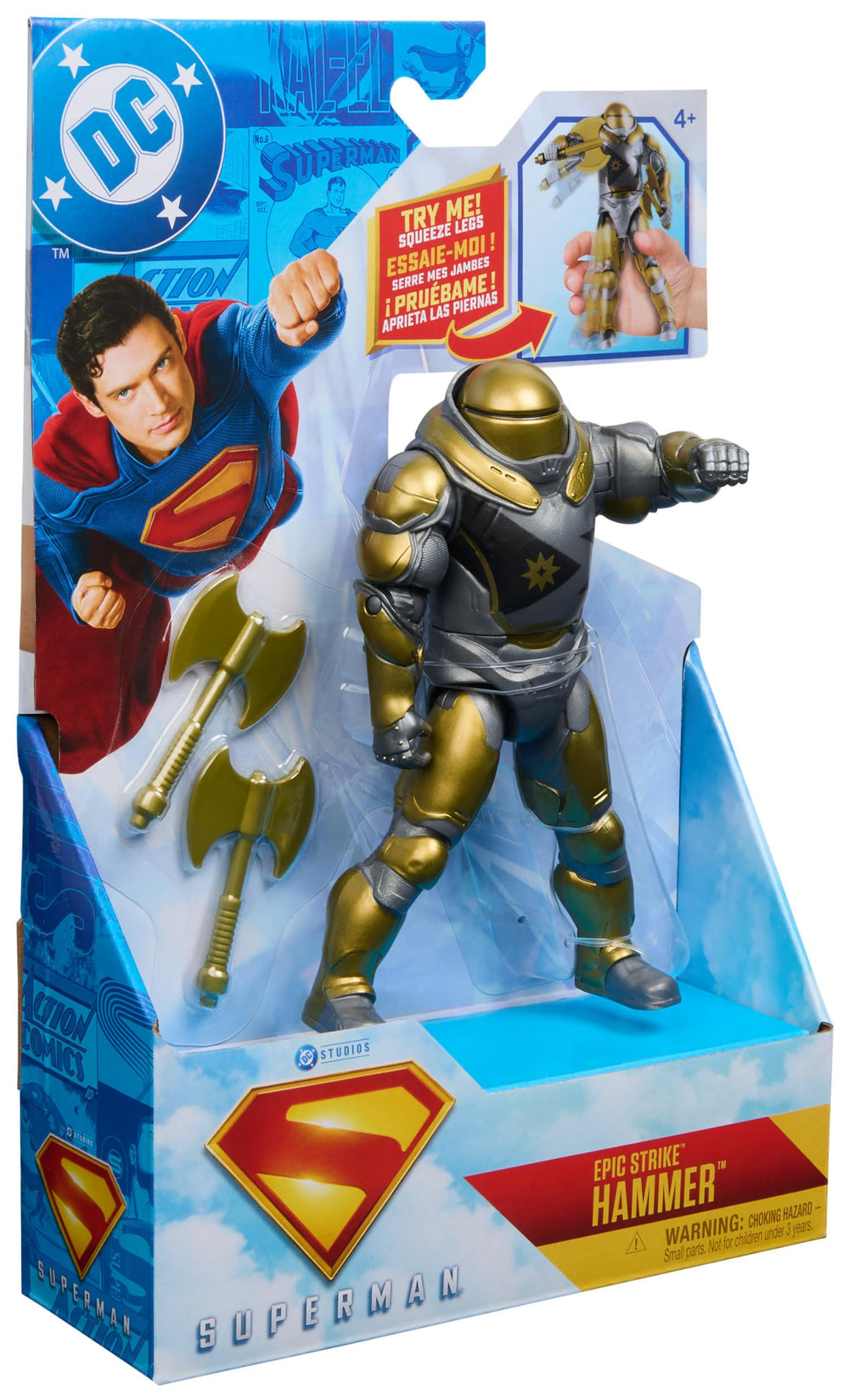 DC Comics Superman Hammer of Boravia Epic Strike figure close-up details