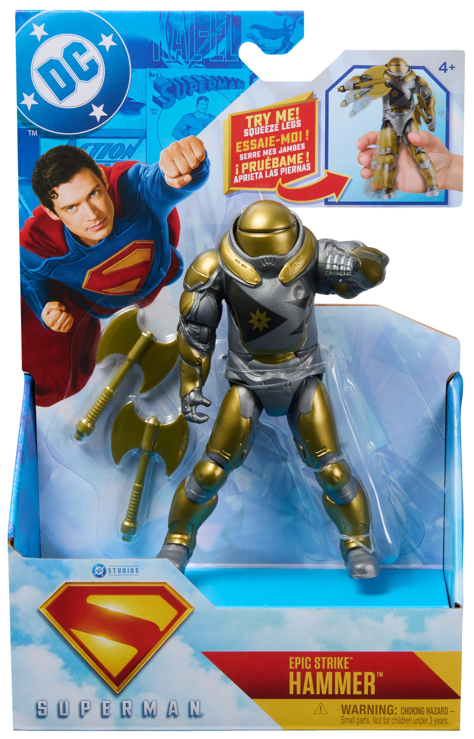 DC Comics Superman Hammer of Boravia Epic Strike figure for imaginative play
