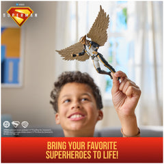DC Comics Superman Hawkgirl 6-Inch figure articulation close-up for dynamic poses