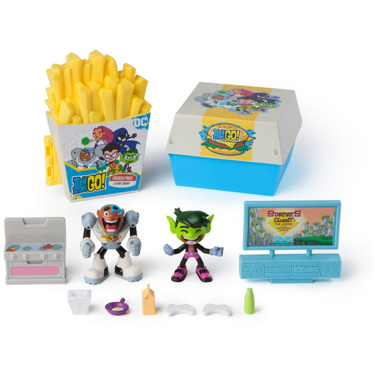 DC Comics Teen Titans Go Kitchen Chaos burger box transforms for imaginative play