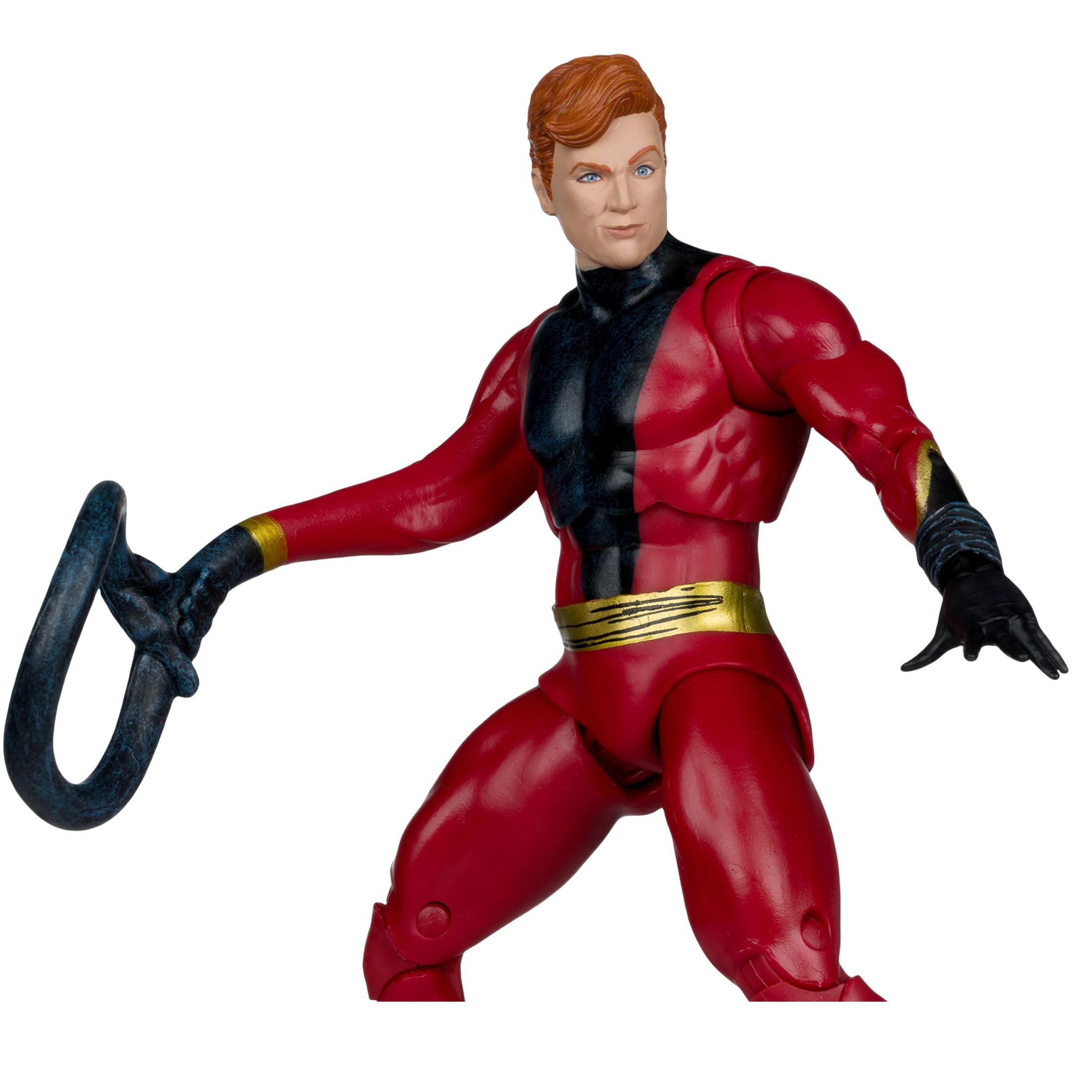 McFarlane Toys DC Multiverse Elongated Man figure showcases detailed textures.