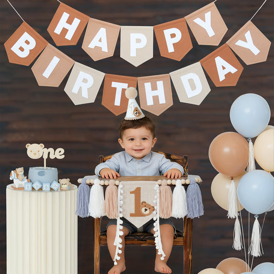 DCJHFJ 1st Birthday Felt Hat — adorable topper for photos.